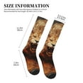 thumbnail image 4 of Rateoe Cool Fire Lion Compression Socks for Women and Men 20-30mmHg-Circulation Support Socks Knee High Nurse Pregnant Running Medical and Travel Athletic, 4 of 7