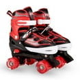 thumbnail image 1 of Zootealy Patins à Roulettes Rouges pour Enfants, Ajustables et Lumineux, avec Roues Lumineuses, Convenant aux 5-12 Ans, 1 of 6