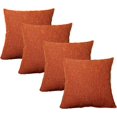 thumbnail image 1 of Paquete de 4 Fundas de Cojines 45x45cm Funda de Cojín de Lino 45,7x45,7cm Funda de Almohada Decorativa Cuadrada, con Cremallera Invisible para Sofá Cama Coche Oficina Naranja ER, 1 of 5