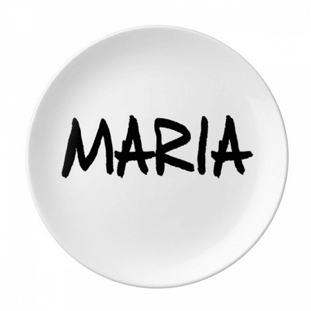 

Special Handwriting English Name MARIA Plate Decorative Porcelain Salver Tableware Dinner Dish