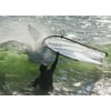 A Man In The Water Holding Onto His Windsurfing Board Tarifa Cadiz Andalusia Spain PosterPrint