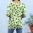 thumbnail image 2 of RXMEKW T-Shirt de la Saint-Patrick pour Femmes, Manches 3/4 Coupe Ample Décontractée avec Imprimé de Vacances, Col Rond, 2 of 6