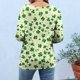 thumbnail image 2 of TaTaai Women's Fashion St. Patrick's Day Unstructured Print Loose Casual Round Neck 3/4 Sleeve T-Shirt Pullover Gift, 2 of 6