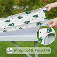 thumbnail image 6 of White Christmas Tree Pattern Square Fitted Tablecloth with Elastic Edge,Square Table Cover,Washable Elastic Table Cover for Home Kitchen Party Decor 36"x36", 6 of 6