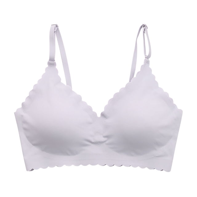 Clearance Sale 2025 Bra Women's Comfortable Traceless Sports Bra With Ruffles For Comfortable Breathability And Fitness Without Steel Rings Bra