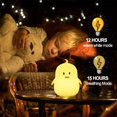 thumbnail image 3 of Yuede Kids Night Light (Silicone Light) USB Rechargeable Penguin Night Light, 9 Color Change Sensitive Tap Control for Baby/Kids/Adult Bedroom, Remote Control, 3 of 9