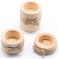 thumbnail image 4 of Juego de 3 piezas para terrarios, suculentas y velas de té Soporte de madera para plantas de aire hecho a mano, 4 of 6