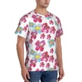 thumbnail image 2 of Qekee Watercolor Flowers Classic Fit T-Shirt Men's Shirt Men's Tight Short Sleeves for Exercise, Running, Mountaineering - Watercolor Flowers, 2 of 9