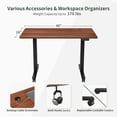 thumbnail image 2 of CubiCubi 48'' x 24'' Height Adjustable Electric Standing Desk Sit Stand Home Office Desk with Splice Board, Espresso, 2 of 8
