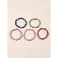 thumbnail image 5 of EOEMY 5Pcs/Set Minimalist Beaded Bracelet Statement Bracelet Stackable Stretch-Default, 5 of 7