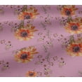 thumbnail image 5 of oneOone Viscose Jersey Light Pink Fabric Flower & Leaves Watercolor Sewing Craft Projects Fabric Prints By Yard 60 Inch Wide, 5 of 5