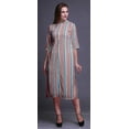 thumbnail image 4 of Bimba Robe Tunique Droite Imprimée à Boutons pour Femmes Kurti Moyen, 4 of 6