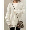 thumbnail image 4 of Women Loose Fit V-neck Sweater Winter Clothes, 4 of 6