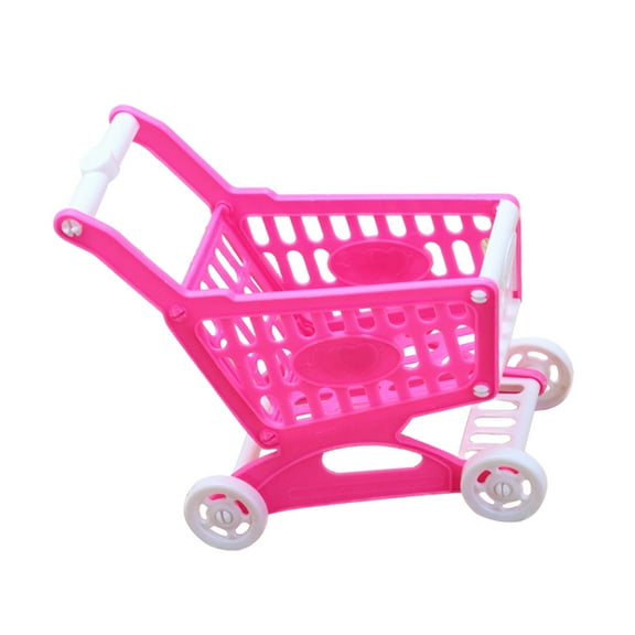 GOOHOCHY 3 Pcs Shopping Cart Ornaments Artificial Miniature Handcart Decoration Child