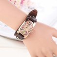 thumbnail image 2 of HBFAGFB Montre pour Femme Quartz Bracelet en Cuir Rectangulaire Montre Numérique Colorée Robe Mignonne A, 2 of 5