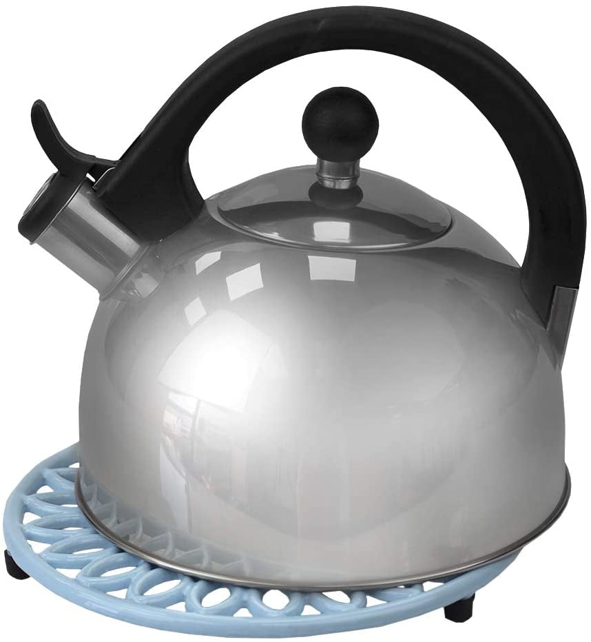 Pans Teapot Yellow EBY63249 Sunflower Heavy-Duty Cast-Iron Trivet Hot Dish Pot 
