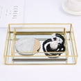 thumbnail image 2 of Samfox Makeup Cases, Vintage Metal Glass Storage Box Jewelry Cosmetics Display Boxes(L), 2 of 7