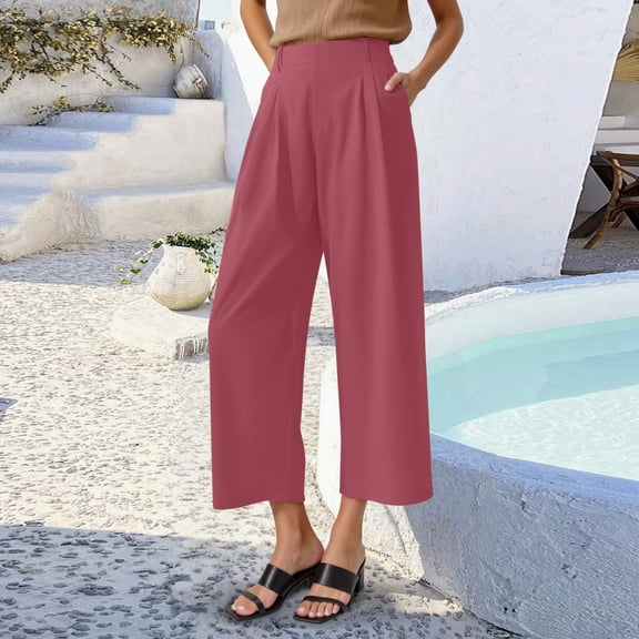 SIYUDAN Women'S Pants Business Casual Pants For Women RedAdult Baggy Pants Women Womens Lightweight Pants Wide Leg Pants Woman With Pockets Women'S Fall Pants