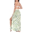 thumbnail image 3 of Women Sarong Wraps Green Geometric Swimsuit Beach Pareo Bikini Coverups Skirt M, 3 of 7