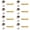 12mm silver, variant on Pack of 8 Sturdy Brass Decorative Screws With Glass Caps for Furniture Fixing Rustproof Construction Furniture Hardware