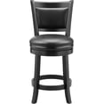 thumbnail image 2 of ZXNYH Swivel Pub Height Barstool 29 Inch Seat Height Black Set of 1, 2 of 8