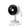 thumbnail image 3 of Mouliraty Portable Desktop Fan, Infinitely Adjustable Gears Strong Wind Quiet Work Fan for Home Bedroom Office Dorm Desk Indoor Outdoor Summer Gift, White, 3 of 6