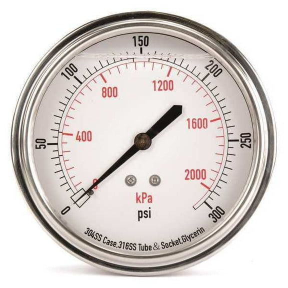 Manufacturer Varies Pressure Gauge,Liquid Filled,3-1/2 In 4CFV5
