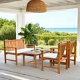 thumbnail image 3 of Safavieh Burbank Outdoor Contemporary 4 Piece Living Set with Cushion, 3 of 5