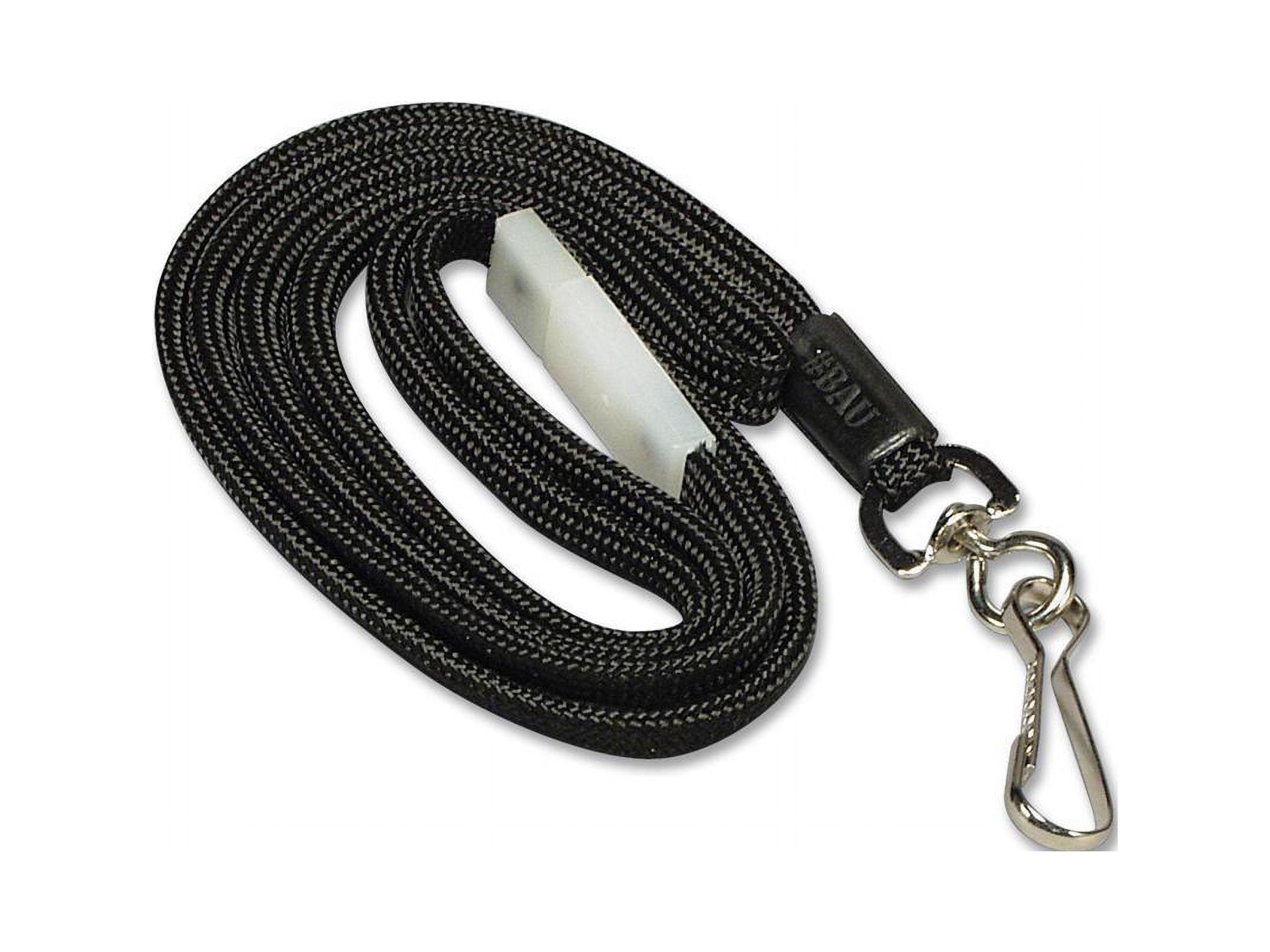 (3 pack) SICURIX Hook Fastener Breakaway Lanyard 1 Each - 0.3" Width x 36" Length - Black