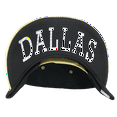 thumbnail image 3 of Dallas City Name Textured Brim Adjustable Snapback Baseball Cap (Black/Gold), 3 of 3
