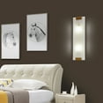 thumbnail image 2 of 110V Hand-Carved Marble Alabaster Sconce Wall Lamp, G9 Base Modern Gold Lighting Fixture for Home Decor (15x46cm), 2 of 15
