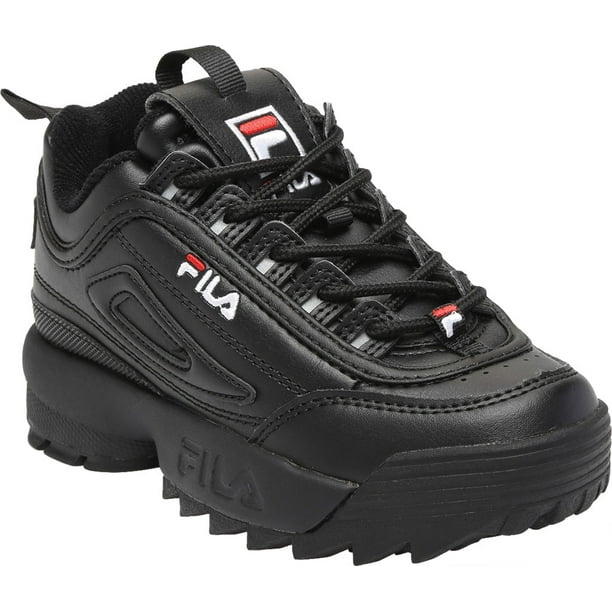 every day Malignant wife Children's Fila Disruptor II Premium Sneaker Black/Black/White 7 M -  Walmart.com