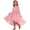 Pink, variant on Wdgfv Girls Cold Shoulder Dress A-line Asymmetrical Chiffon Junior Bridesmaid Birthday Party Dress Blue 4-5 Years