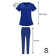 thumbnail image 4 of Conjuntos de uniformes de enfermería para mujeres, uniformes de SPA, cintura elástica, manga corta, transpirable, uniforme de trabajo sencillo, ropa , brillante S Salvador Exfoliante de enfermería, 4 of 10