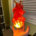 thumbnail image 2 of Home Decor Halloween Floating Fireball, Illuminated Floating Fireball Props 2.0, The Fireball Props Halloween Floating Fireball, Glowing Floating Fireball Prop 2.0, Flame Light - Red, 2 of 4