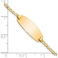 thumbnail image 3 of 14K Yellow Gold Oval Curb Id Bracelet (7 X 8.5) Made In United States lid85-7, 3 of 5