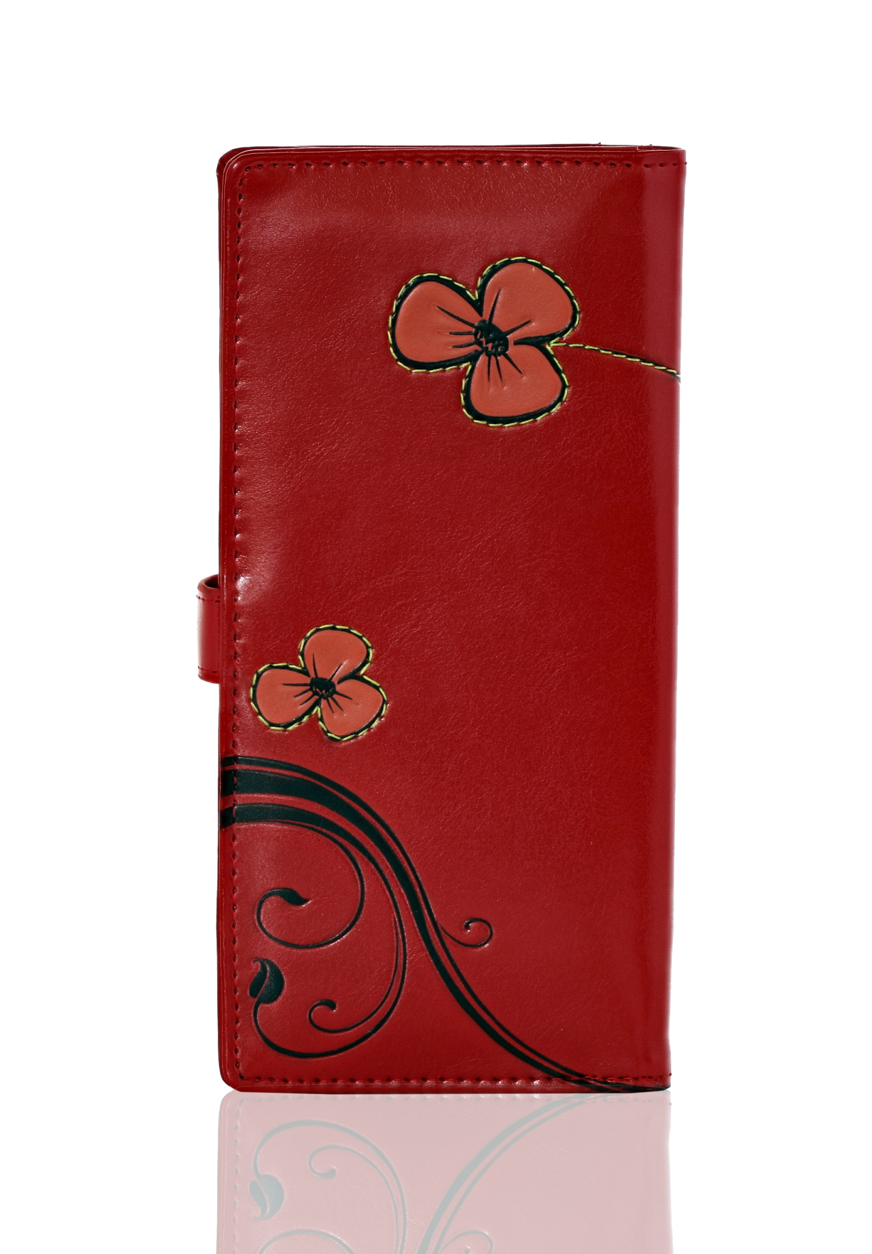 Shagwear Skull Pattern Men/'s Bi-Fold Faux Leather Wallet Black