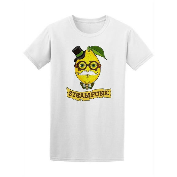 Mr Lemon Drawing Steampunk T-Shirt Men -Image by Shutterstock, Male 4X-Large