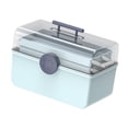 thumbnail image 3 of Caja de primeros auxilios, estuche de almacenamiento, contenedor de kits de emergencia, mango portátil para suministros de arte de costura de primeros Azul, 3 of 8