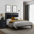 thumbnail image 6 of Lexicon Seabright Traditional Wood and Faux Leather Eastern King Bed in Black, 6 of 6