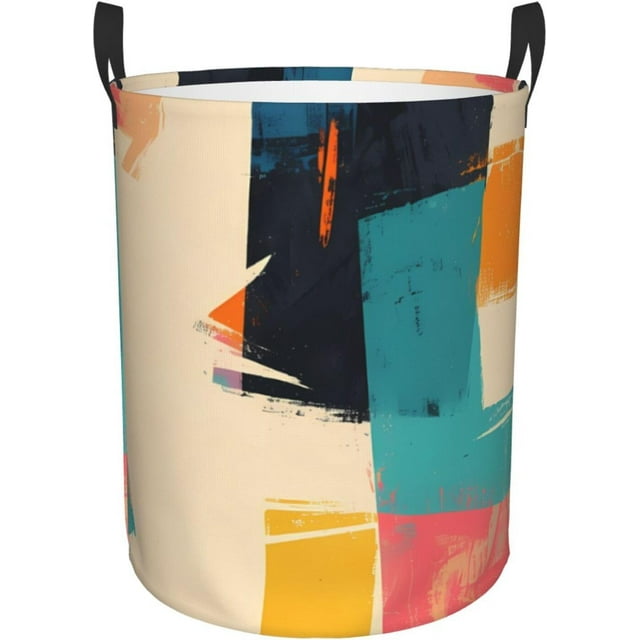 Red Blue Print Laundry Basket For Storage Bins Toy Bins Gift Baskets Bedroom Clothes Hamper