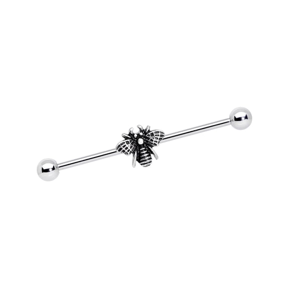 Body Candy Womens 14G Stainless Steel Helix Cartilage Earring Bumble Bee Industrial Barbell 1 1/2"