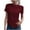 Red, variant on Women's Tops Summer Solid Color Casual Crew Neck T Shirt Fashion Asymmetric Hem Loose Fit Shirt Short Sleeves Women Casual Shirts Womens Solid Tee Shirts Neck Top for Women Compression Shirt Women