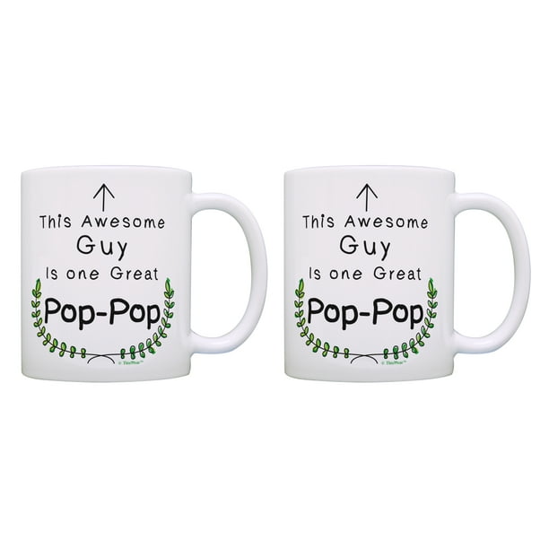 Download Fathers Day Mug This Awesome Guy Is One Great Pop Pop Cup Set Grandpa Coffee Mug Set Grandpa Birthday Gifts From Granddaughter Or Grandson 2 Pack Gift Coffee Mugs Tea Cups White