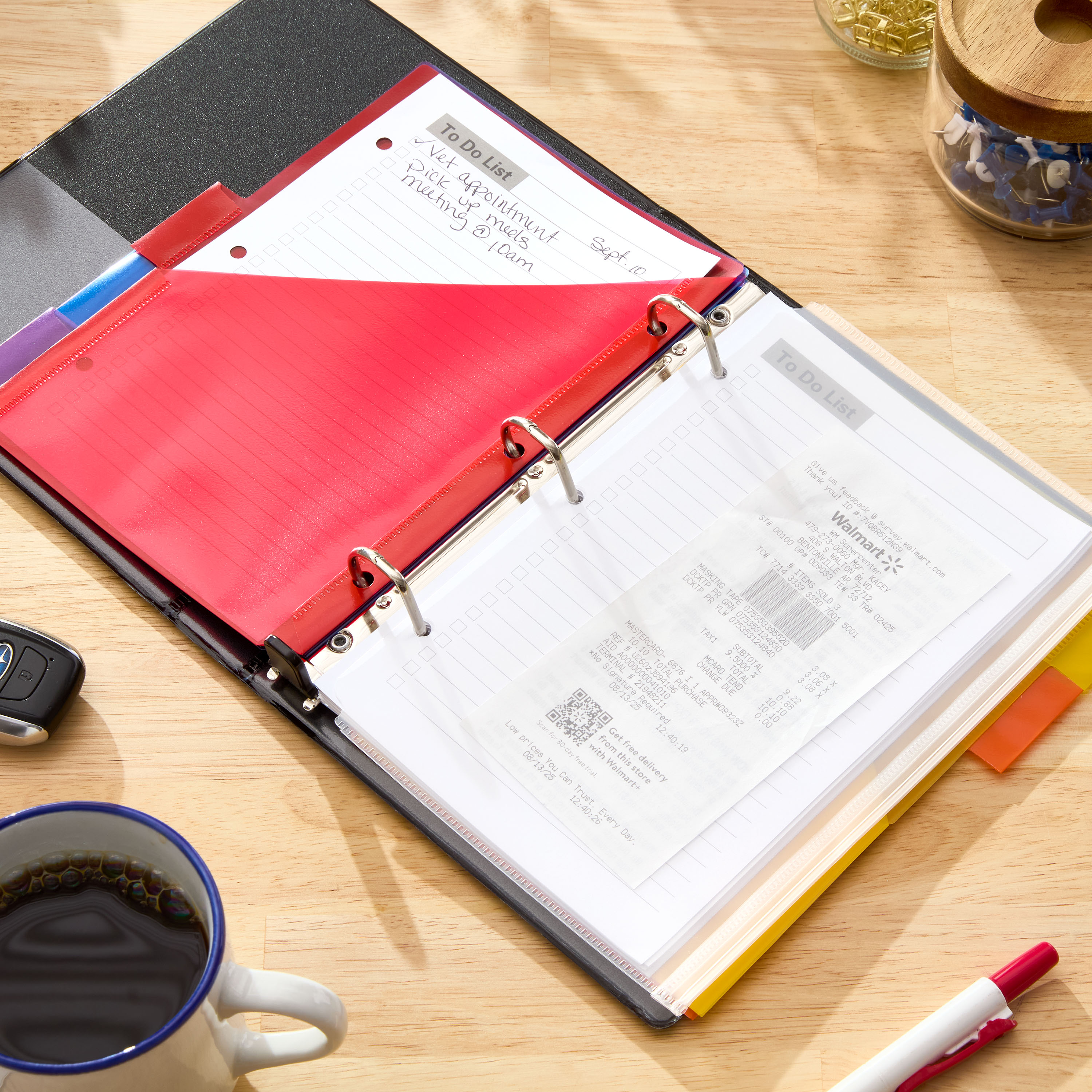 Paquete de accesorios para mini carpeta Pen+Gear de 38 piezas con bolsa de cierre, separadores con pestañas y hojas de notas 3