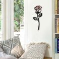 thumbnail image 2 of Adorno de arte de pared de rosas de Metal, decoración de flores de hierro forjado montada en la pared para la vida del hogar, 2 of 5