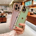 thumbnail image 4 of for iPhone 11 Case Plating Love Heart Phone Case TPU with Full Unique Full Camera Lens Protection Reinforced Corners Fun Cute Side Small Pattern Electroplate Case,Mint Green, 4 of 14