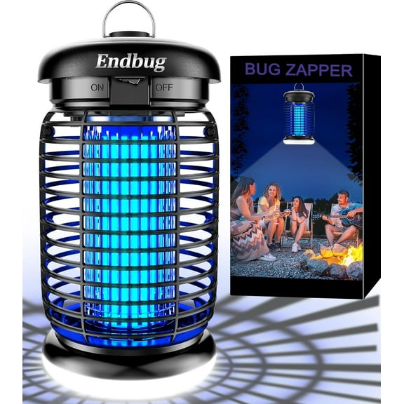 Bug Zapper, Bug Zapper Outdoor Indoor with LED Light, Electric Mosquito Zapper Fly Zapper, Waterproof Mosquito Killer Insect Zapper Fly Trap for Outside Patio Garden Backyard Home, Plug in