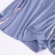 thumbnail image 3 of Pijama de manga larga para mujer, color liso, manga larga, cuello redondo, con copa acolchada, ropa de casa, pijama modal para mujer, 3 of 8