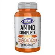 NOW Sports Nutrition, Amino Complete, Protein Blend With 21 Aminos and B-6, 120 Veg Capsules